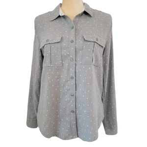 Lucky Brand Gray Button Down Shirt Size S